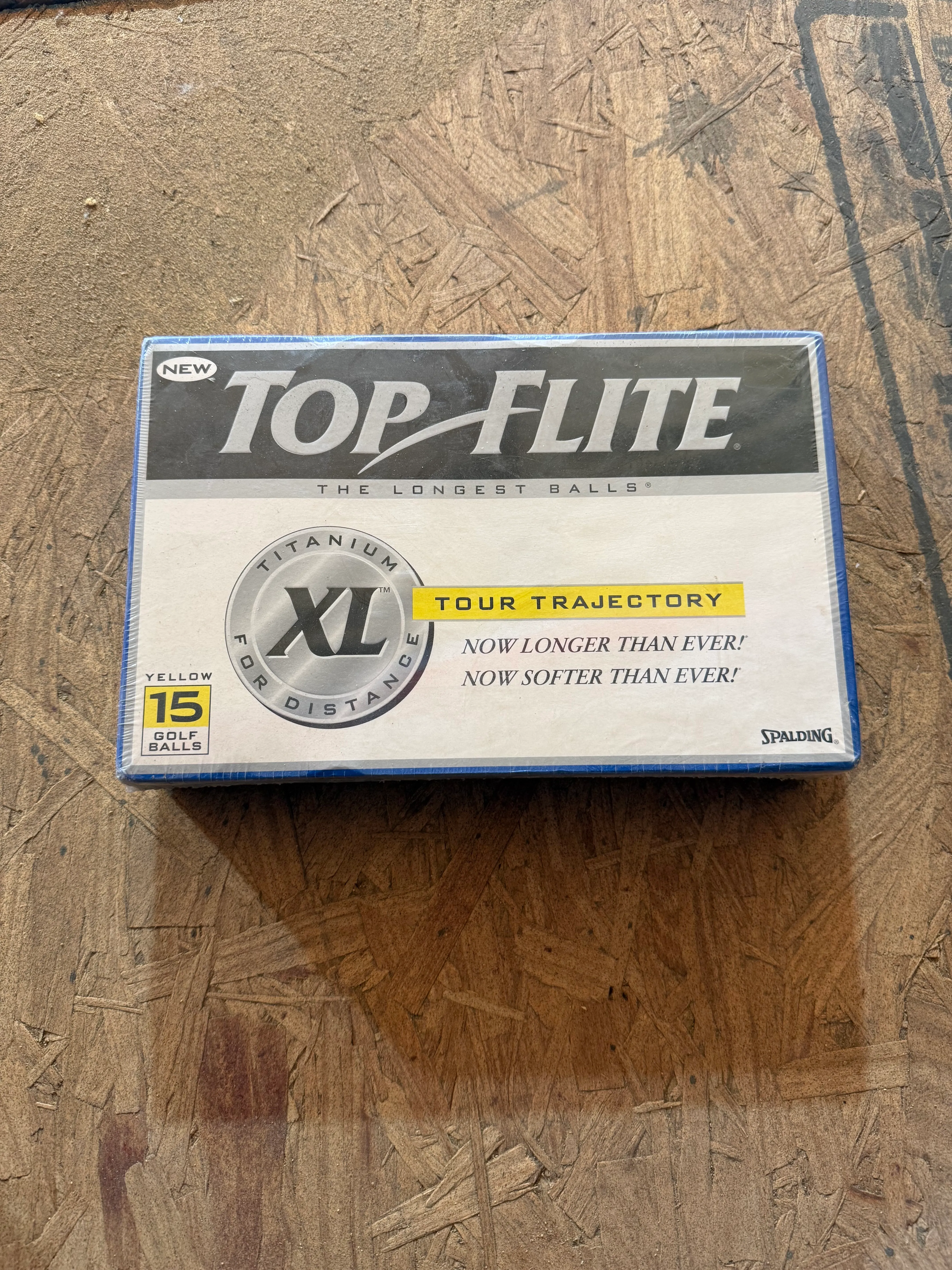 New Sealed Top-Flite Titanium XL Yellow Golf Balls (15-Pack) - Long Distance